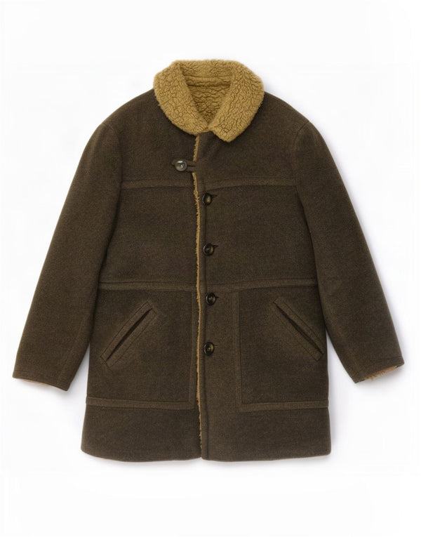 Anfor Damen Sherpa-Mantel UK 14 Large Khaki