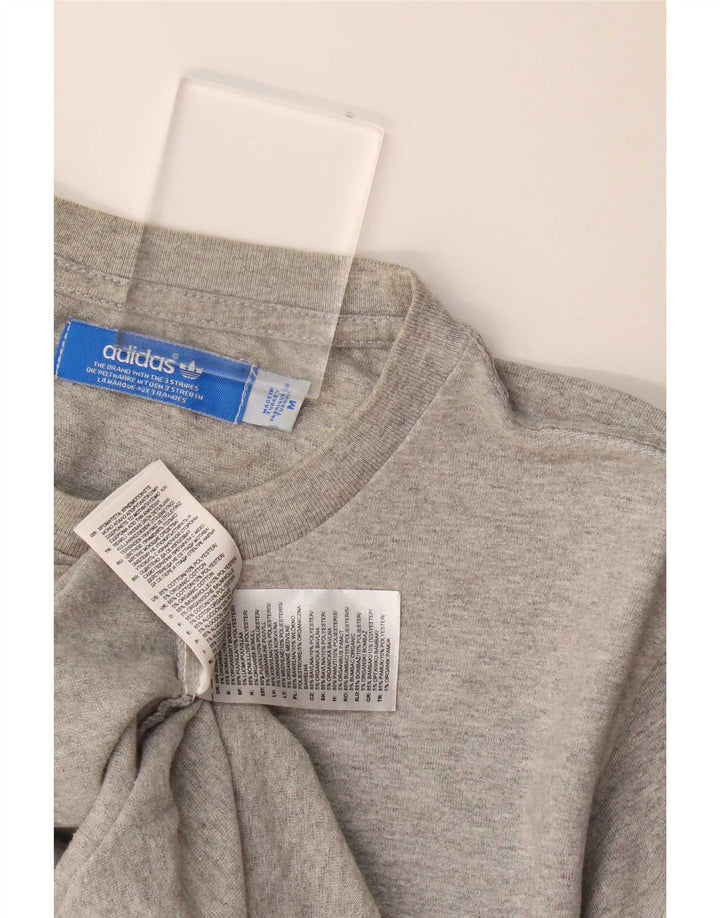 Adidas Herren Grafik-T-Shirt aus mittelgrauer Baumwolle
