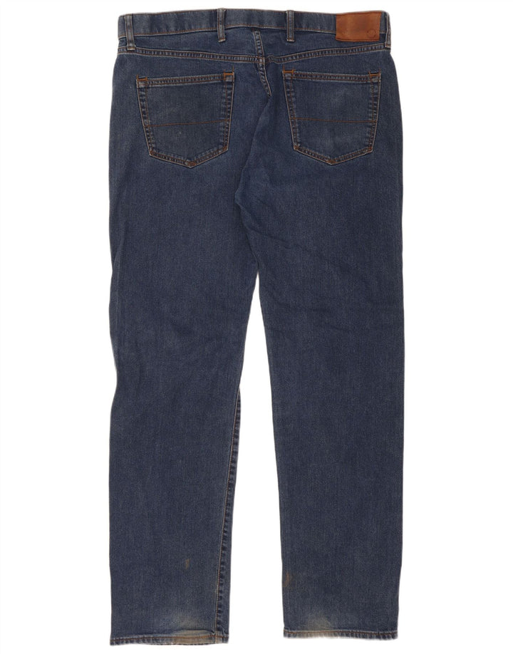Marks & Spencer Herren Regular Straight Jeans W38 L33 Blau Baumwolle