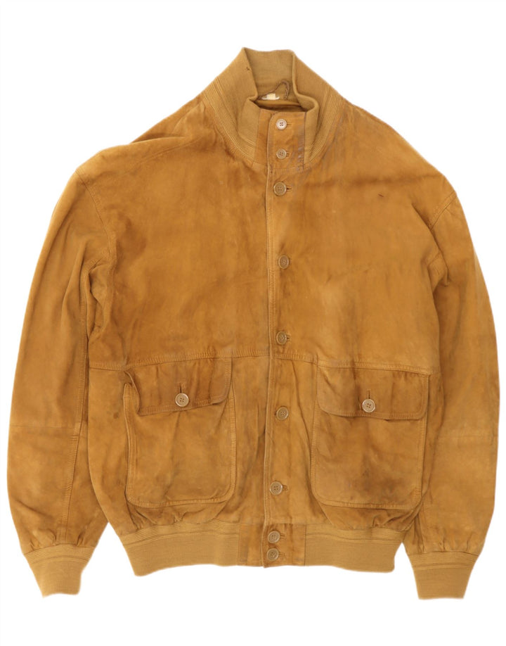 Conbipel Herren Wildleder Bomberjacke UK 42 XL Braunes Leder