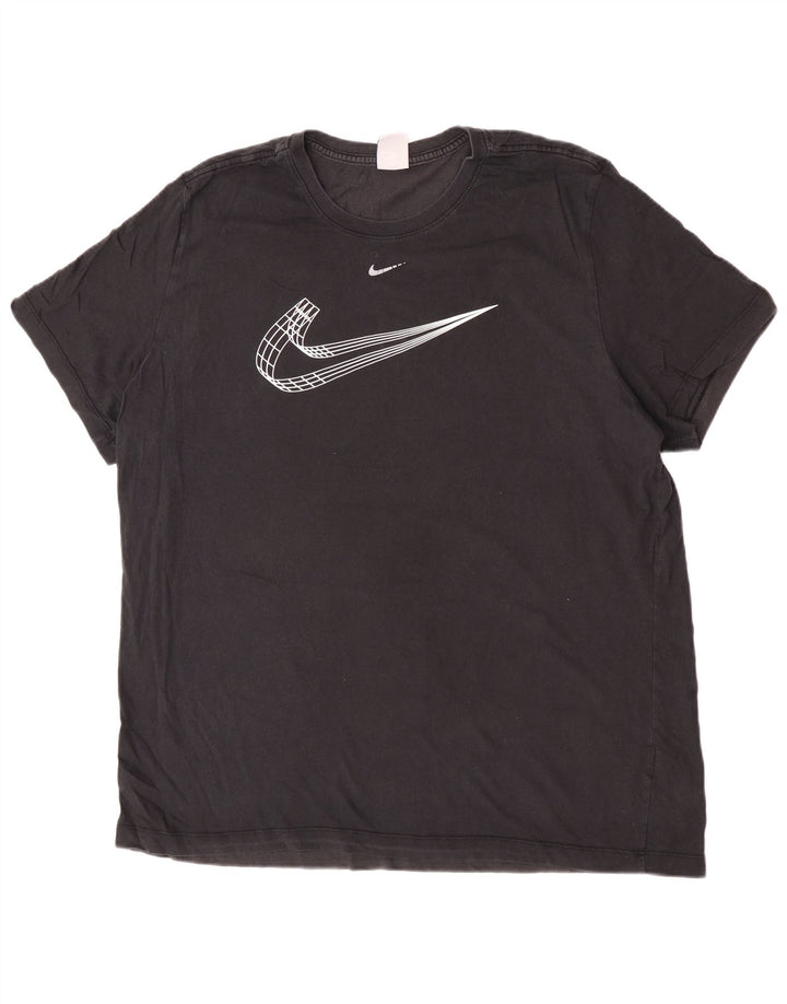 Nike Herren Grafik T-Shirt Top 2XL Schwarz Baumwolle