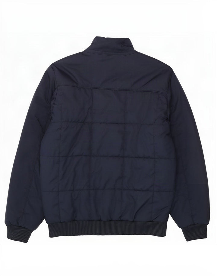 Adidas Wattierte Jacke für Jungen, 13–14 Jahre, marineblaues Farbblock-Polyester