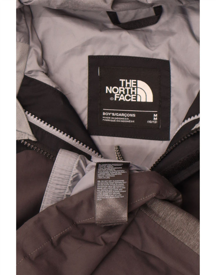 The North Face Jungen-Regenjacke mit Kapuze, 10–11 Jahre, mittelgraues Polyester