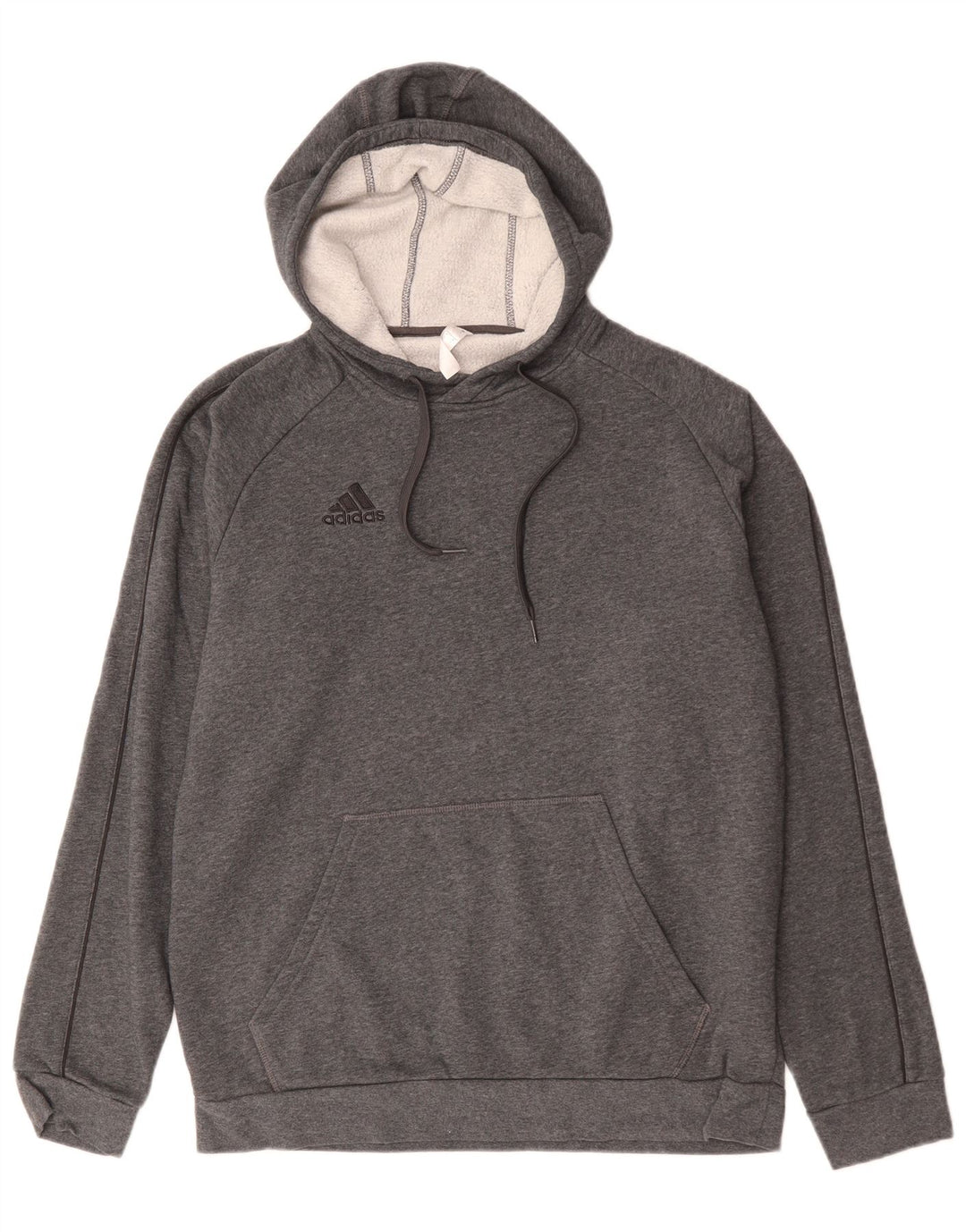 Adidas Herren Kapuzenpullover, groß, graue Baumwolle