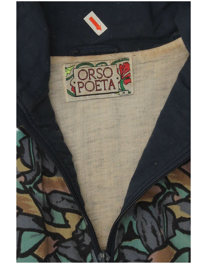 Orso Poeta Herren-Trainingsanzug-Top-Jacke, mittelgroß, Marineblau