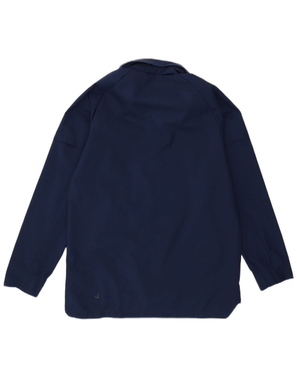 Adidas Jungen-Windbreakerjacke mit Kapuze, 11–12 Jahre, marineblaues Polyester