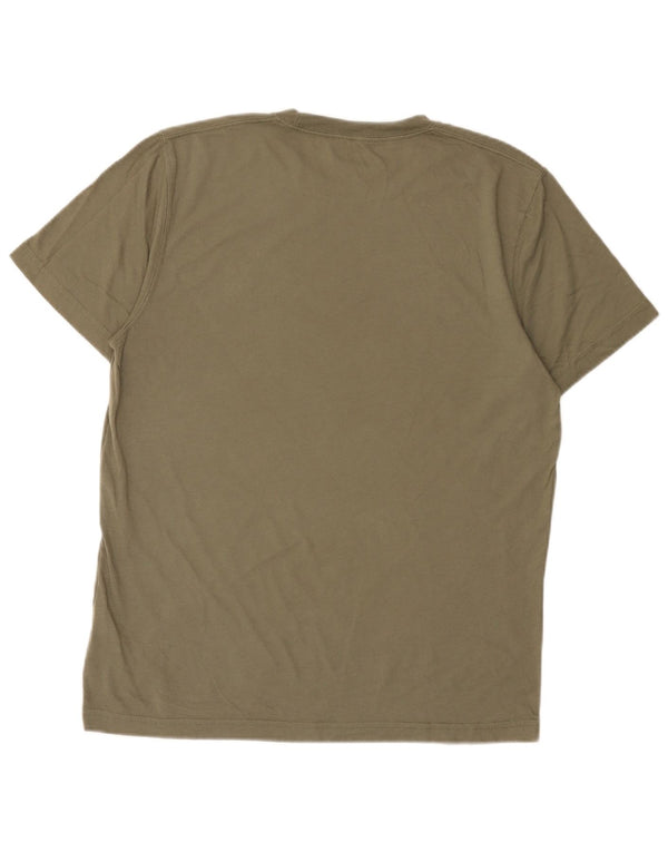 Abercrombie & Fitch Herren T-Shirt Top Large Khaki Baumwolle
