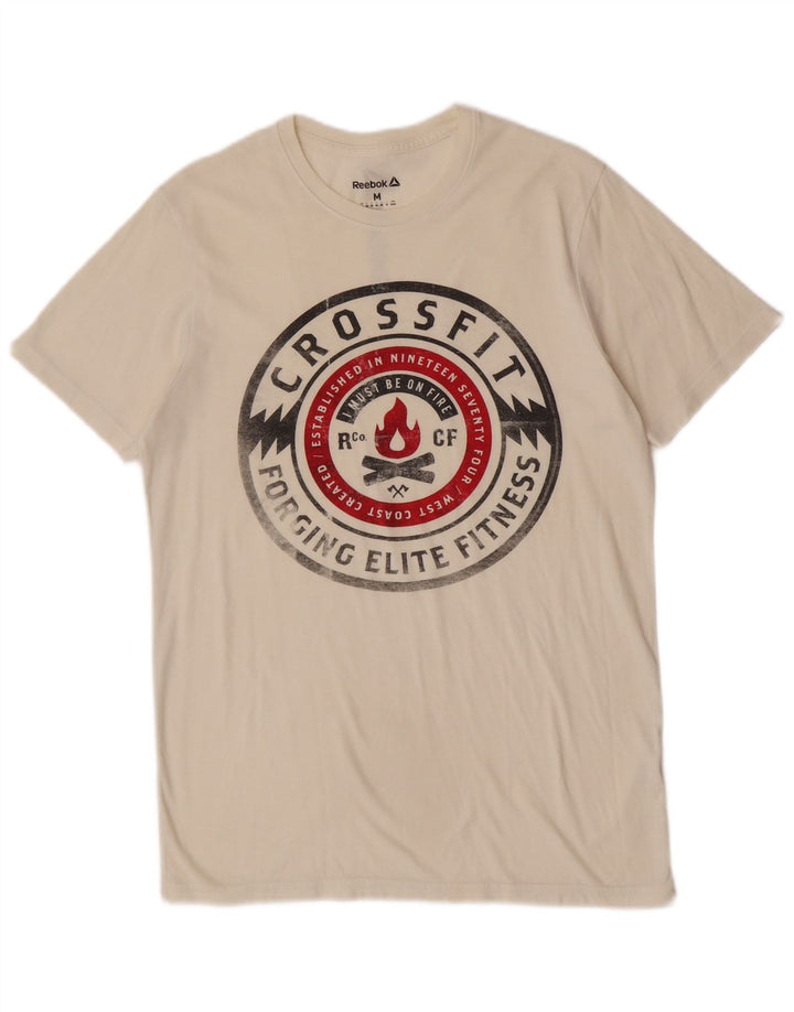 Reebok Herren Graphic T-Shirt Top Mittelweiß