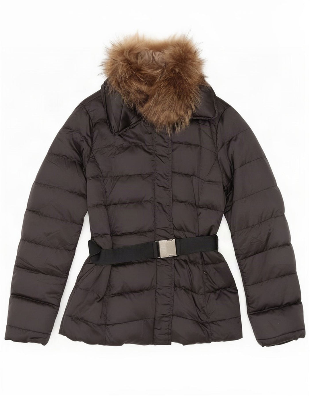 Marella Damen Wattierte Jacke UK 10 Small Grau Polyamid