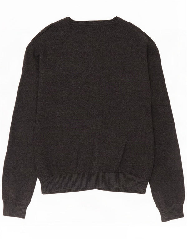 Zara Damen Strickjacke UK 10 Small Grau Baumwolle