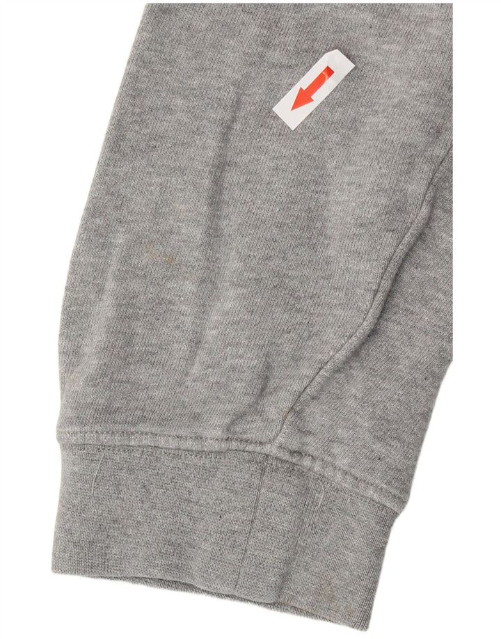 Replay Damen Crop Graphic Oversized Sweatshirt Pullover UK 14 Large Grau