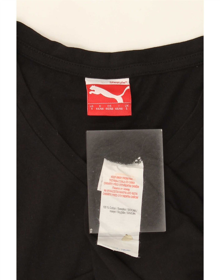 Puma Herren T-Shirt Top Small Schwarz Baumwolle