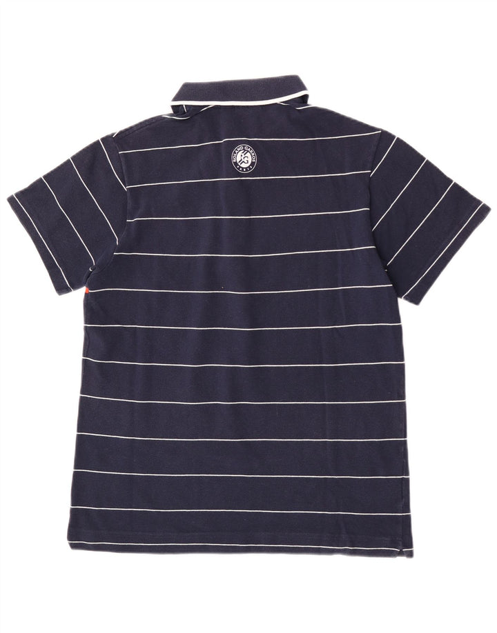 Lacoste Herren-Poloshirt, Größe 3, klein, marineblau, gestreift, Baumwolle