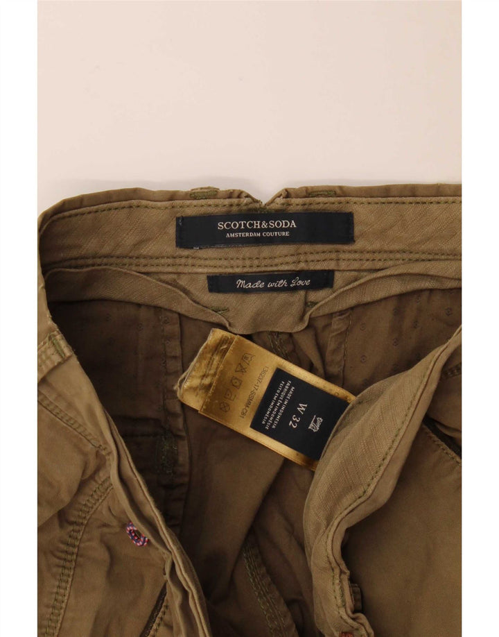 Scotch & Soda Herren Cargoshorts W32 Medium Khaki Baumwolle