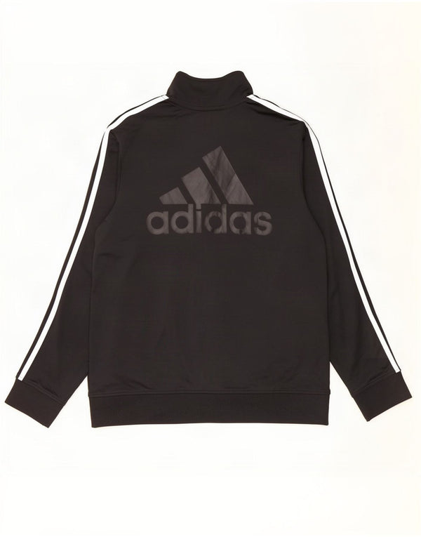 Adidas Jungen Grafik-Trainingsanzug-Top-Jacke, 13–14 Jahre, XL, schwarzes Polyester