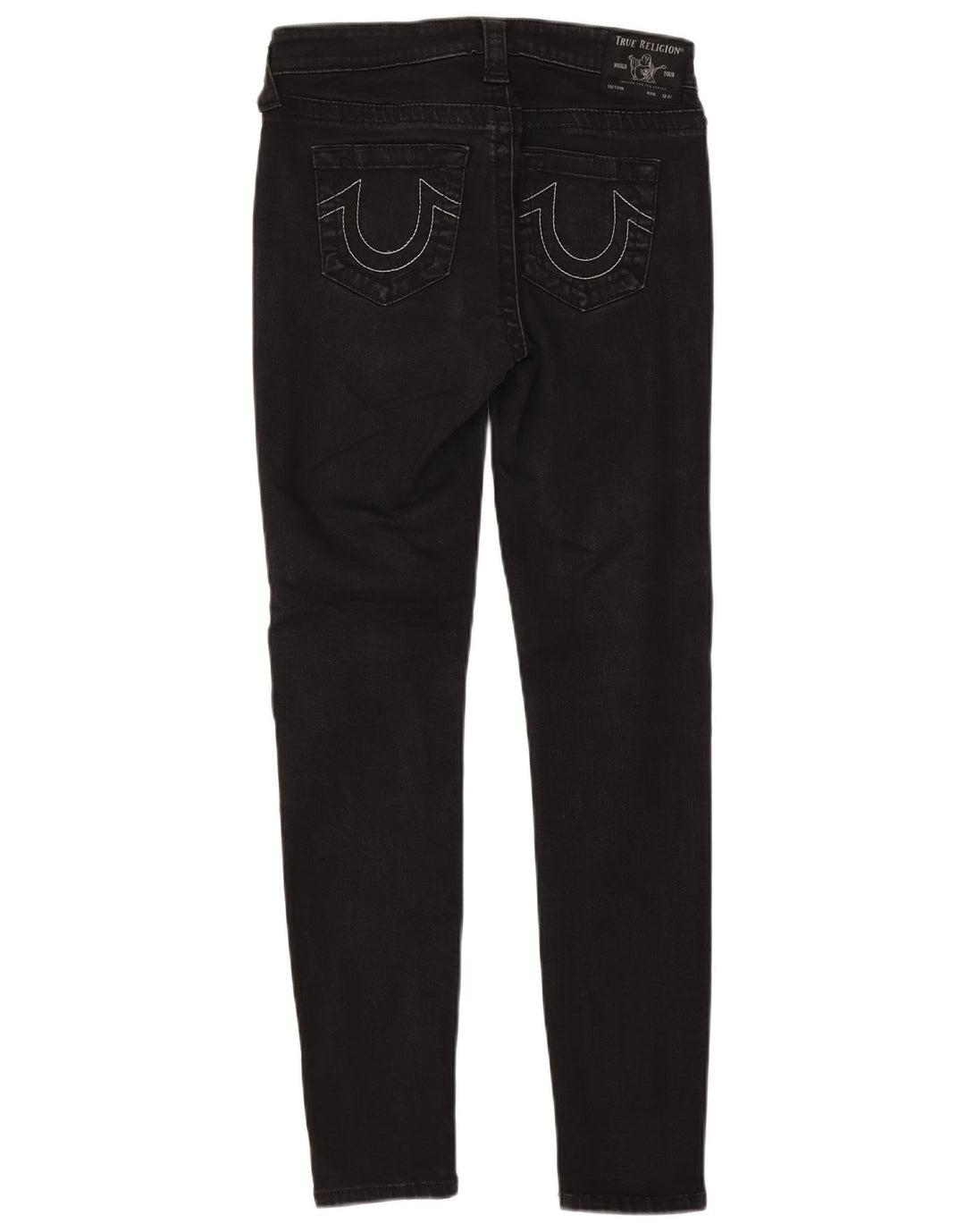 True Religion Damen Skinny Jeans W28 L28 Schwarz