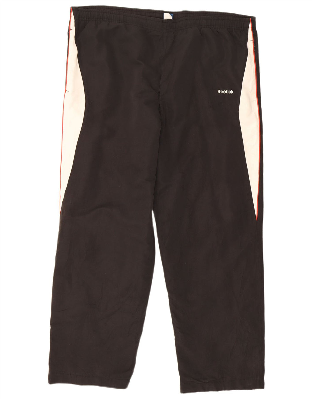 Reebok Herren-Trainingshose XL, schwarzes Colourblock-Polyester