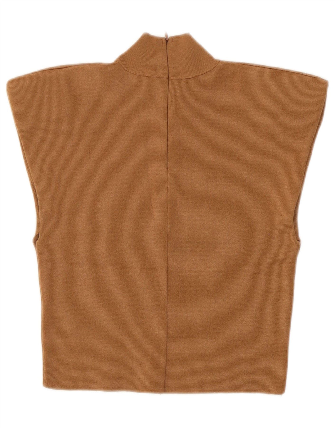 Zara Damen Crop Bluse Top UK 8 Small Braune Viskose