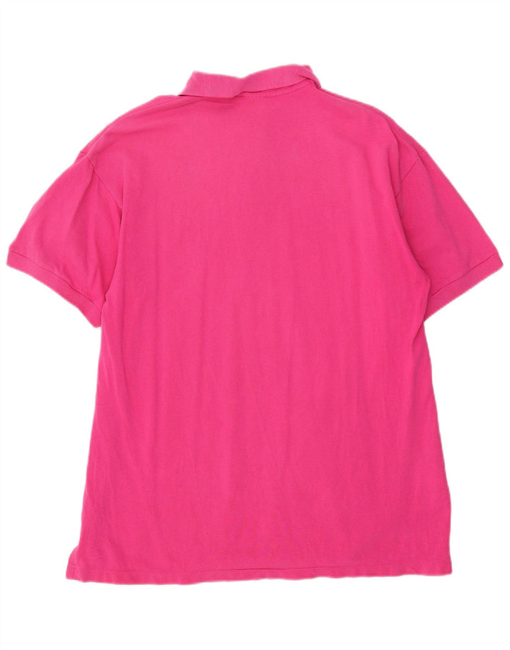 CHAMPION Mens Polo Shirt Large Pink Cotton