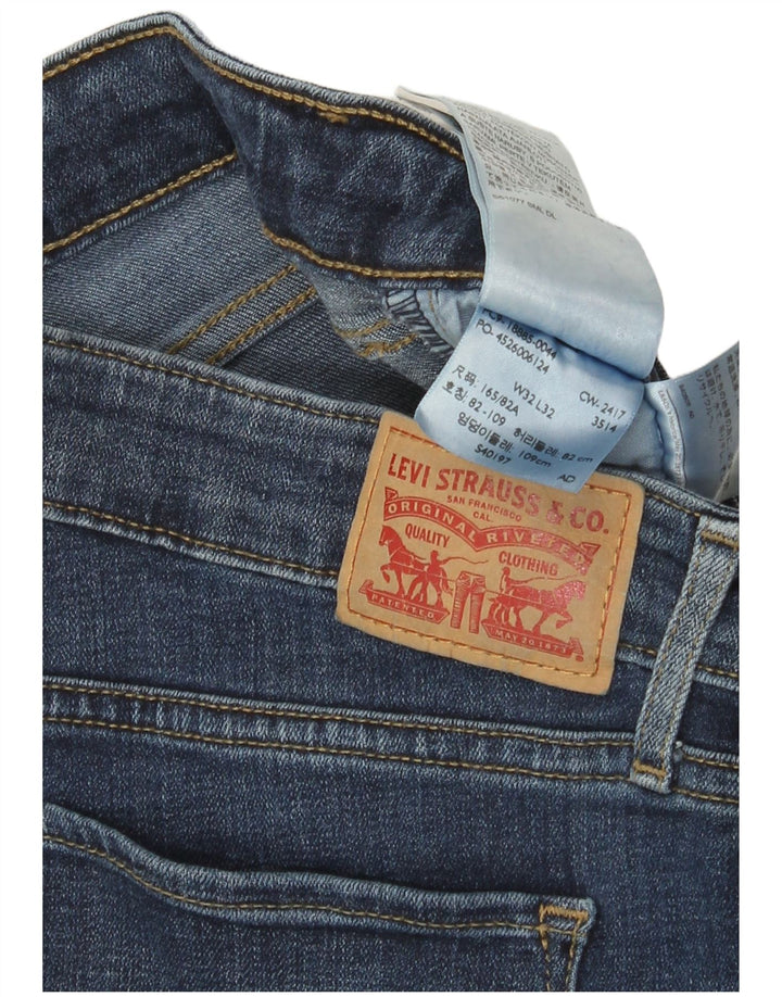 Levi's Damen 715 Bootcut Jeans W32 L32 Marineblau Baumwolle