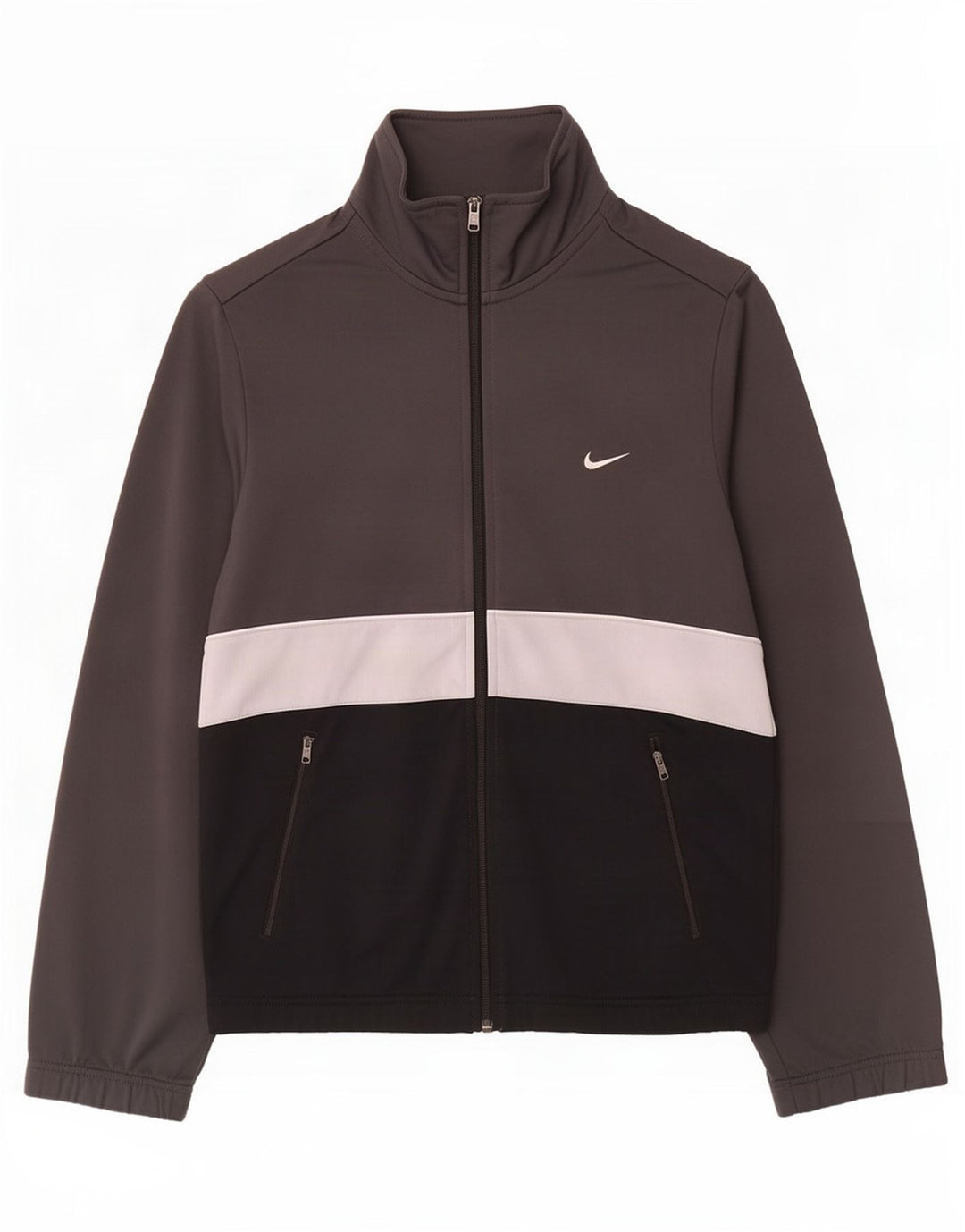 Nike Herren-Trainingsoberteil, Jacke, Größe S, Grau, Farbblock-Polyester