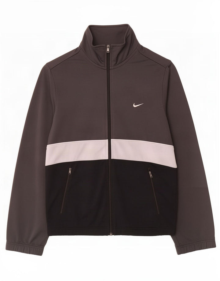 Nike Herren-Trainingsoberteil, Jacke, Größe S, Grau, Farbblock-Polyester