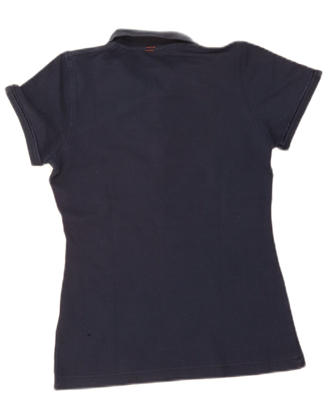 Sun68 Damen Poloshirt UK 12 Medium Marineblau Baumwolle