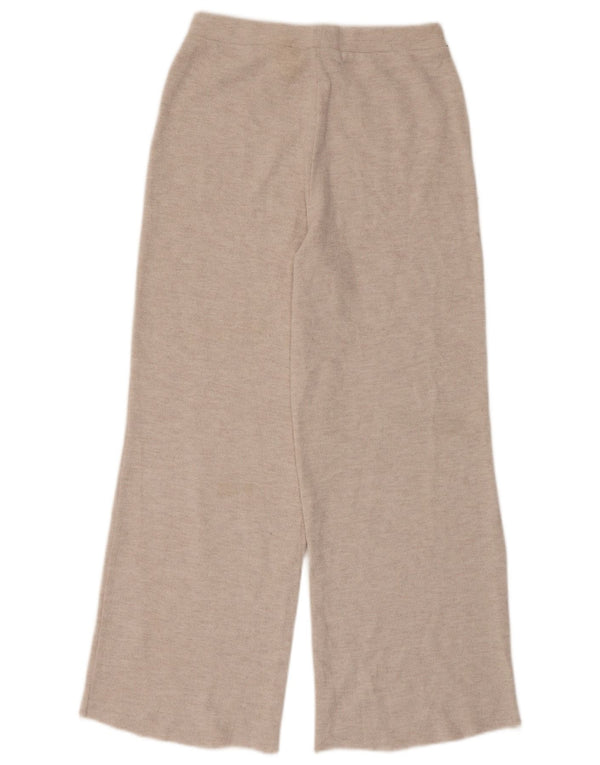 Zara Damen-Trainingshose mit weitem Bein, UK 12, mittelbeigemeliert