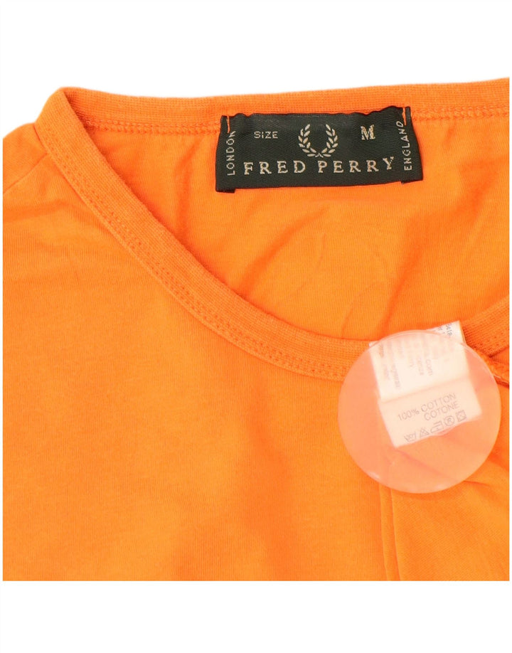 Fred Perry Herren T-Shirt-Oberteil aus mitteloranger Baumwolle