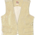 Levi's Damen Weste UK 10 Small Gold Cotton Western