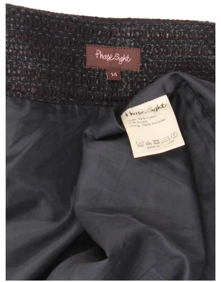 Phase Eight Damen Minirock UK 14 Large W34 Schwarze Baumwolle