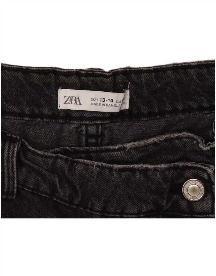 Zara Mädchen-Jeansshorts, 13–14 Jahre, W28, Grau