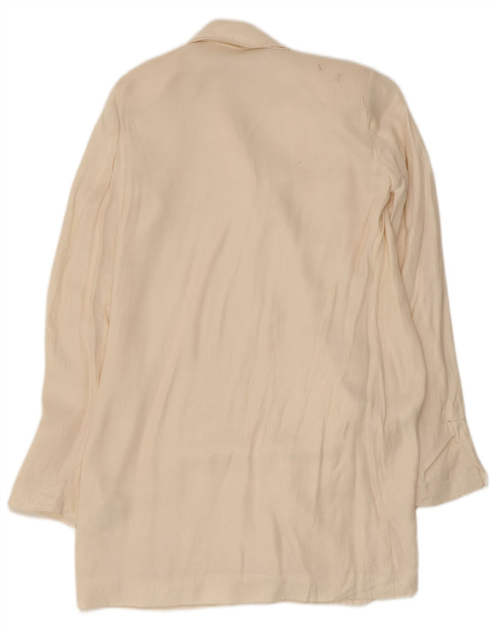 Zara Damen Mantel UK 6 XS Off White Viscose