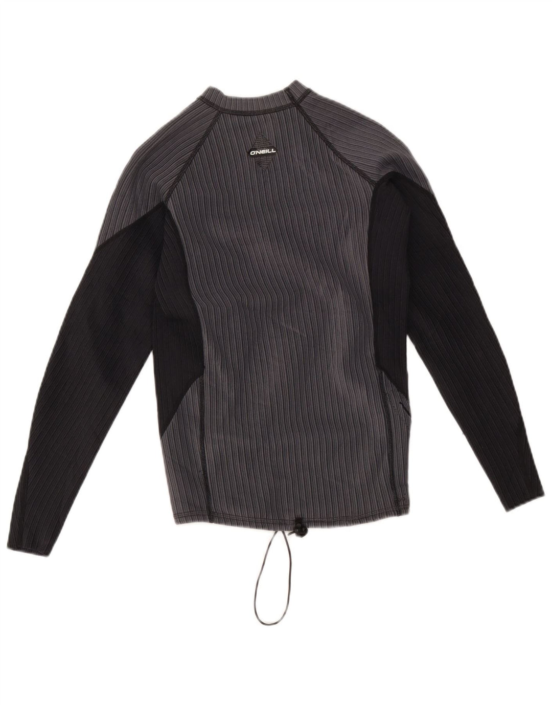 O'Neill Damen Top Langarm UK 14 Large Graues Colourblock-Nylon