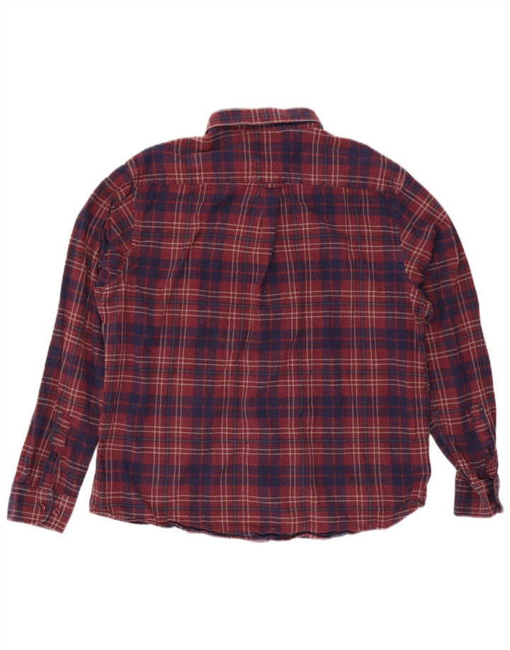 James Pringle Herren-Flanellhemd XL, rot kariert, Baumwolle