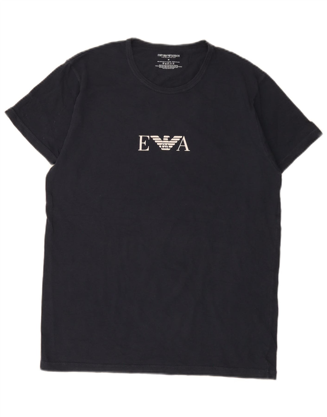 Emporio Armani Herren Grafik-T-Shirt-Oberteil Mittel Marineblau
