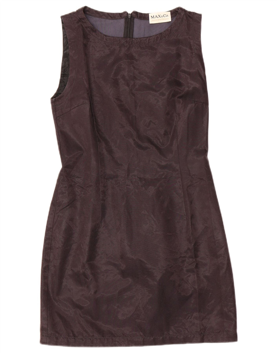 Max & Co. Damen Ärmelloses Etuikleid UK 12 Mittelschwarze Baumwolle