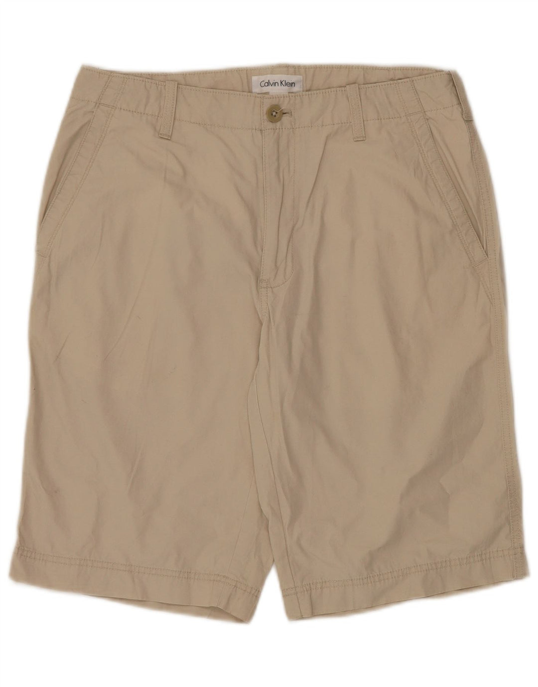 CALVIN KLEIN Herren Chinoshorts W32 Mittelbeige Baumwolle