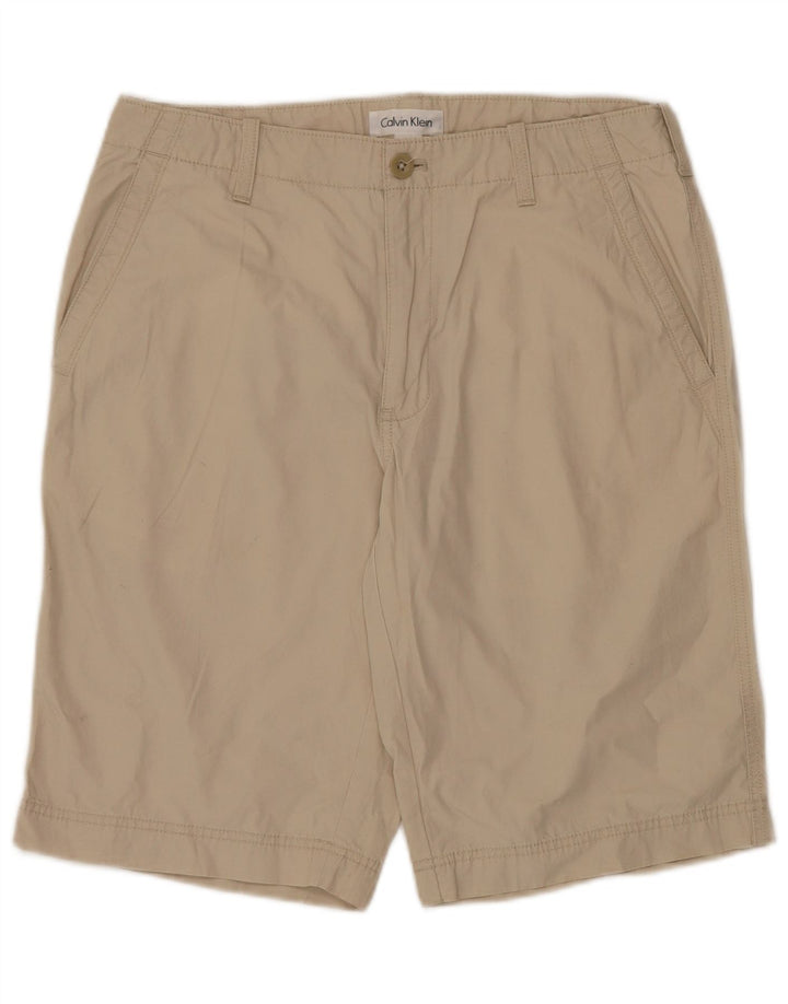 CALVIN KLEIN Herren Chinoshorts W32 Mittelbeige Baumwolle