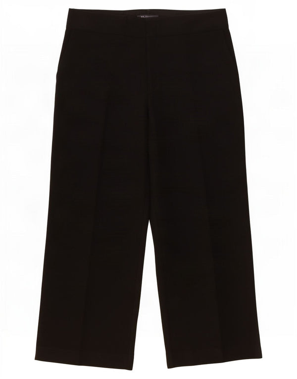 Marks & Spencer Damen-Chinohose mit weitem Bein, UK 16, Größe L W34 L29, Schwarz