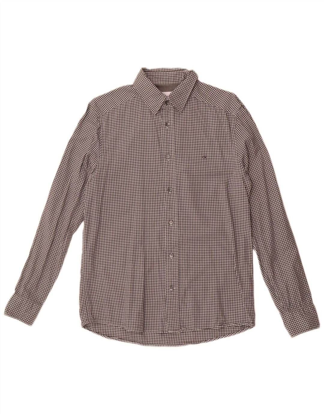 Calvin Klein Herrenhemd Small Grey Gingham Cotton