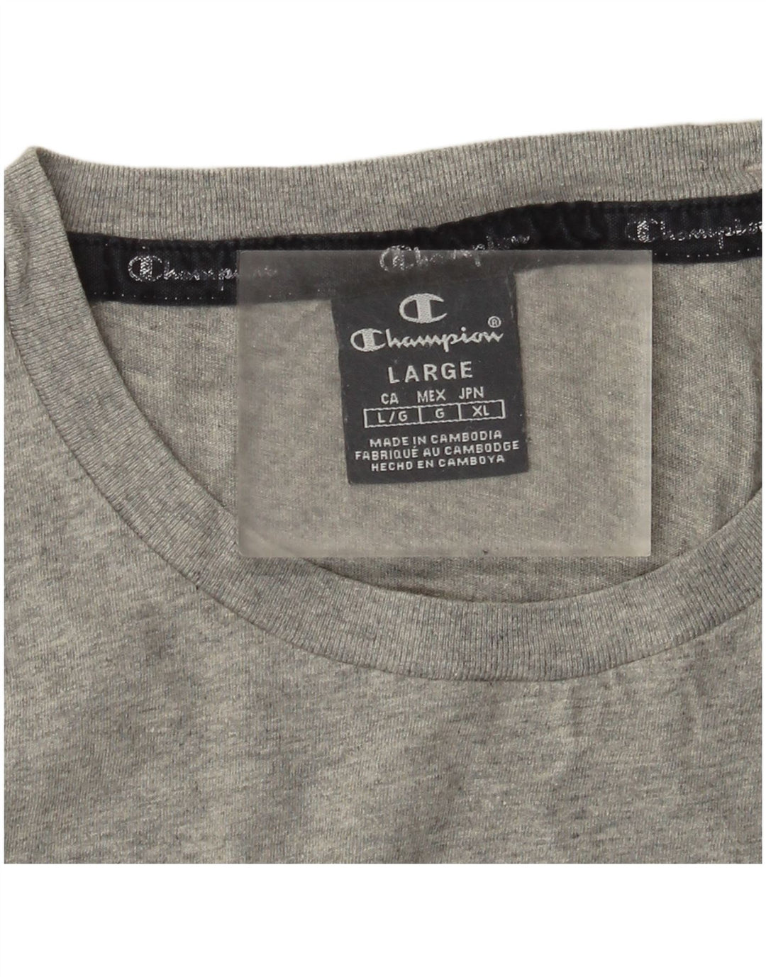 Champion Herren T-Shirt Top Large Grau meliert