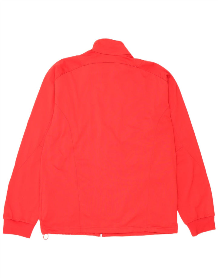Adidas Herren Climalite Trainingsanzug Top Jacke Großes rotes Polyester