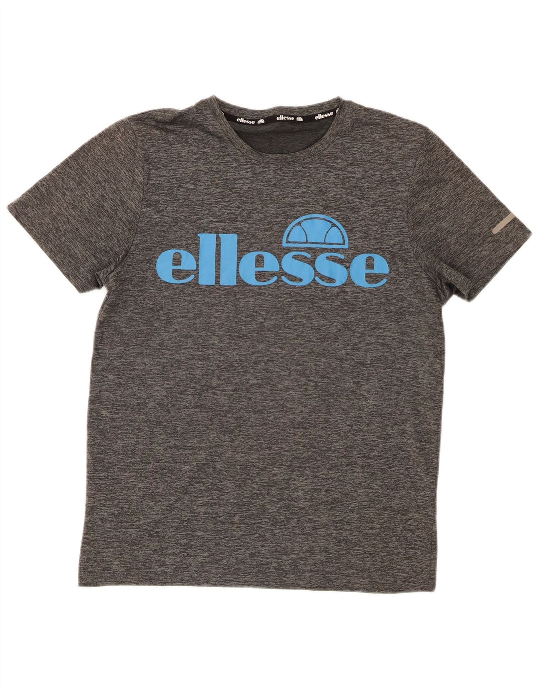 Ellesse Womens Graphic T-Shirt Top UK 14 Mittelgraues Polyester