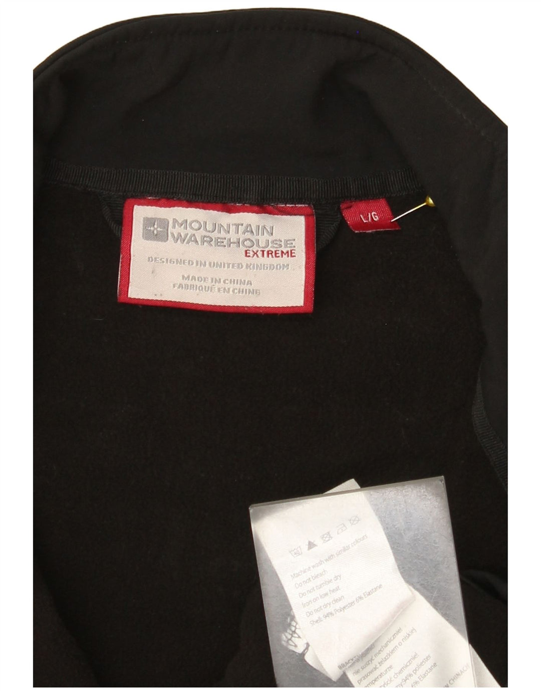 Mountain Warehouse Herren-Trainingsanzug-Oberteil, große Jacke aus schwarzem Polyester