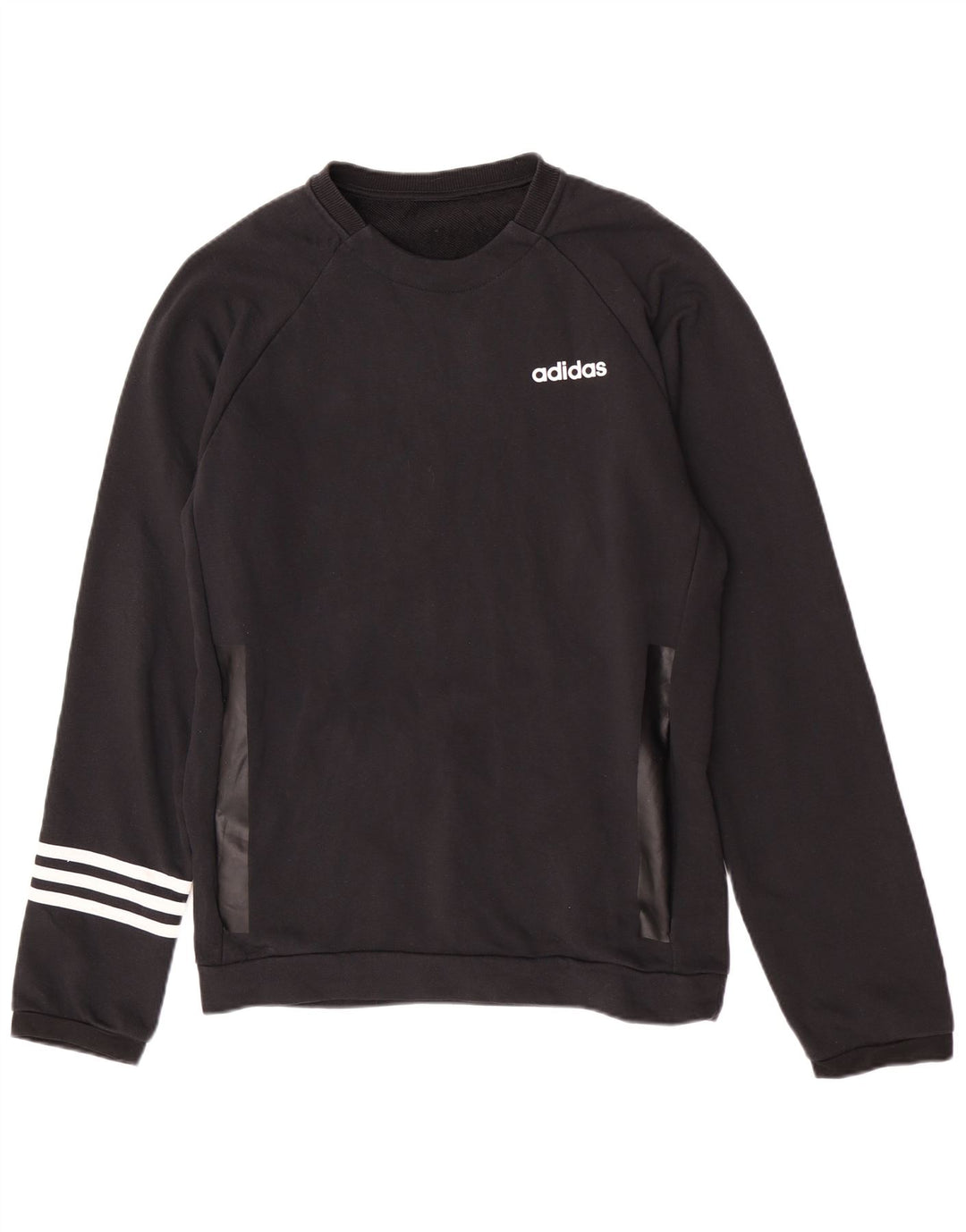 Adidas Herren-Sweatshirt mit normaler Passform, mittlere schwarze Baumwolle