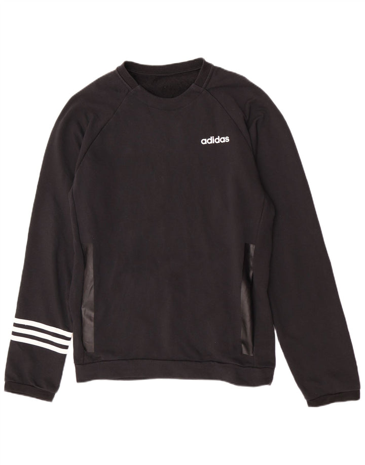 Adidas Herren-Sweatshirt mit normaler Passform, mittlere schwarze Baumwolle