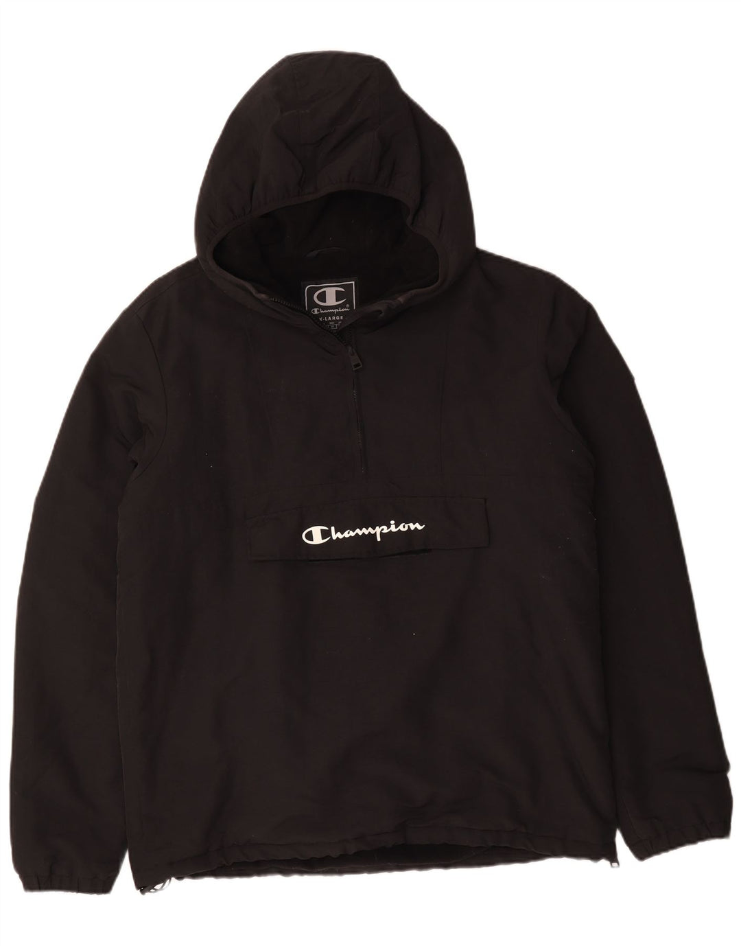 Champion Herren-Anorakjacke mit Kapuze, UK 42, XL, Schwarz, Polyamid