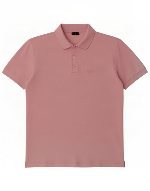 Hugo Boss Herren-Poloshirt, groß, rosa Baumwolle