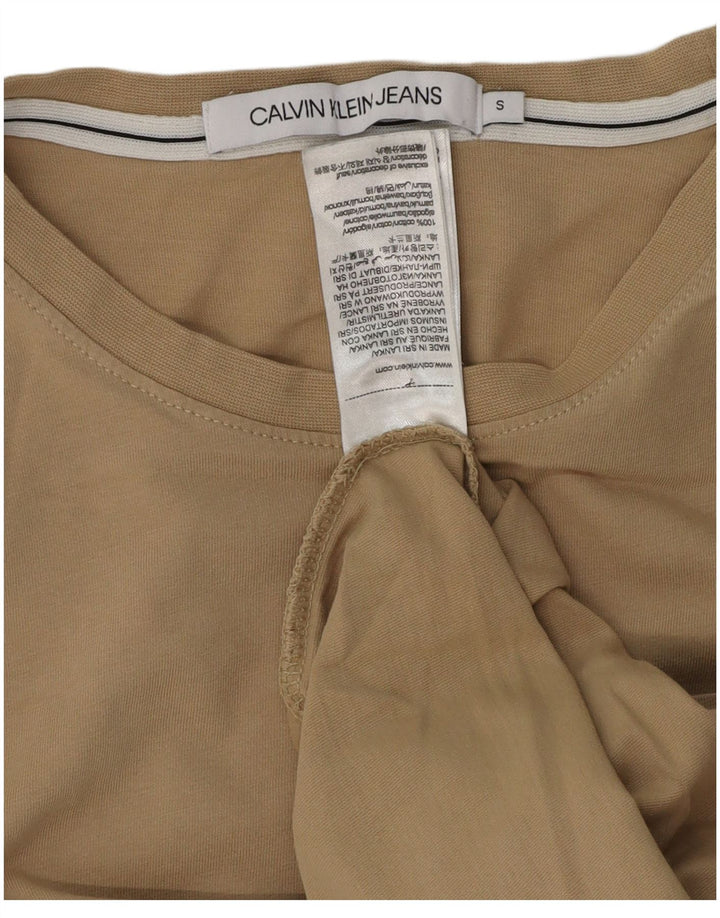 CALVIN KLEIN JEANS Herren T-Shirt Top Small Beige Baumwolle